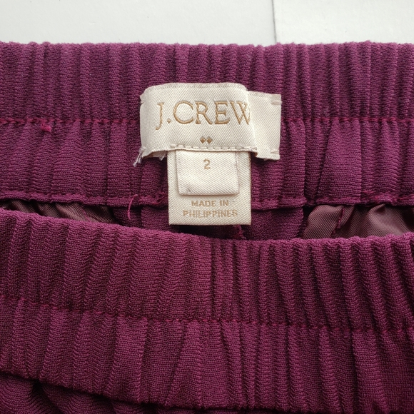 J Crew factory Sydney Pull on Jogger pants in plum - Picture 7 of 7